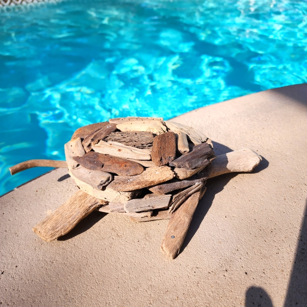 Turtle handmade driftwood sea turtle